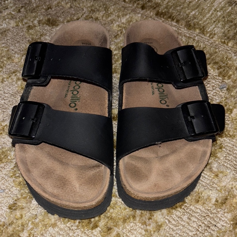 Papillio Platform Birkenstocks Black Sandals
